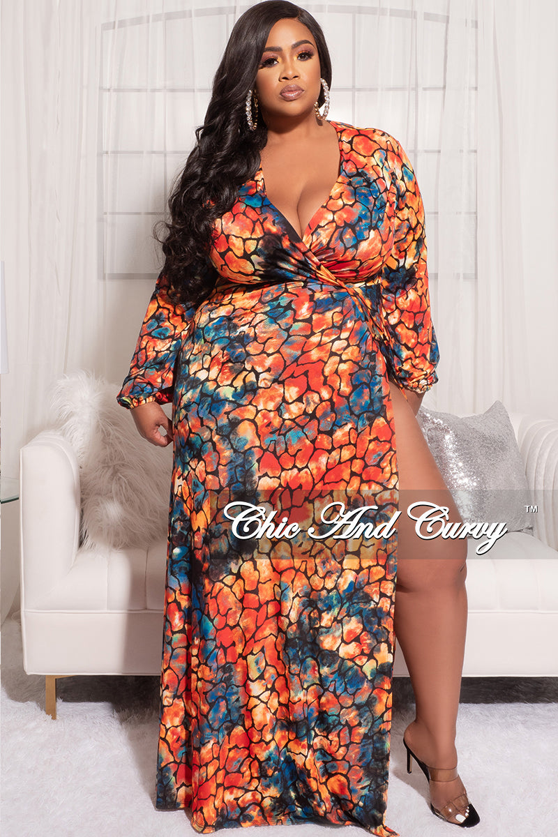 Final Sale Plus Size Faux Wrap Dress ...